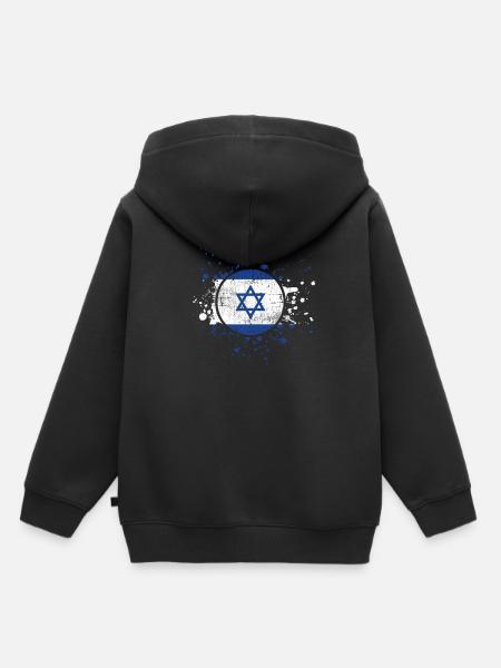 Israel - Kinder Premium Organic Hoodie - Schwarz