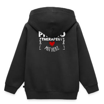 Physiotherapeut - Kinder Premium Organic Hoodie - Schwarz - Hinten - AI Model Kid Male (0cm)