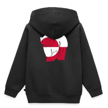 Groenland - Sweat Premium à capuche enfant bio - noir - Dos - AI Model Kid Male (0cm)