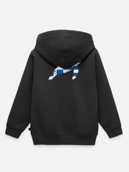 Grèce - Sweat Premium à capuche enfant bio - noir