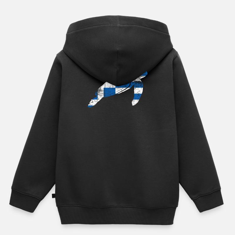 Grèce - Sweat Premium à capuche enfant bio - noir