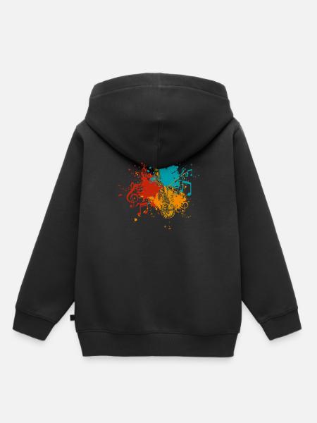 Saxofon - Kinder Premium Organic Hoodie - Schwarz