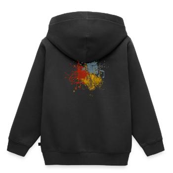 Saxophon - Kinder Premium Organic Hoodie - Schwarz - Hinten - AI Model Kid Male (0cm)