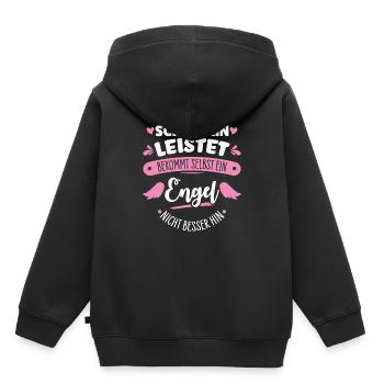 Schülerin - Kinder Premium Organic Hoodie - Schwarz - Hinten - AI Model Kid Male (0cm)