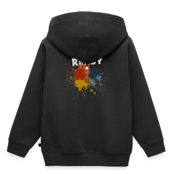 Ping-pong - Sweat Premium à capuche enfant bio - noir - Dos - AI Model Kid Male (0cm)