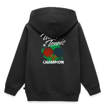 Ping-pong - Sweat Premium à capuche enfant bio - noir - Dos - AI Model Kid Male (0cm)