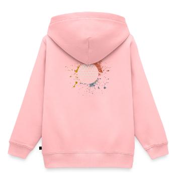 Golf - Kinder Premium Organic Hoodie - Rosa - Hinten - AI Model Kid Female (0cm)