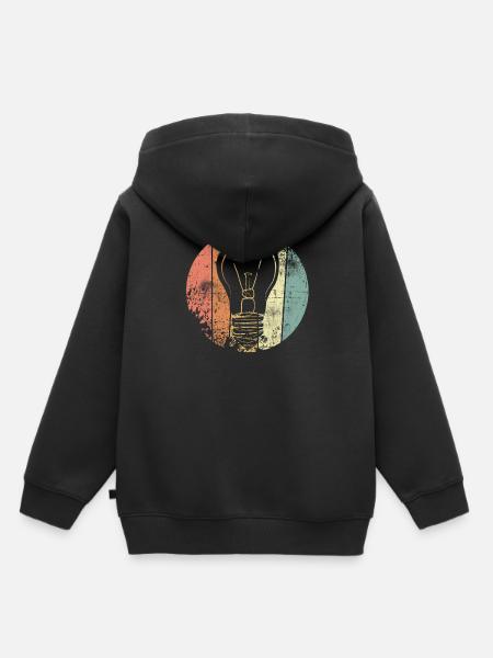 Glühbirne - Kinder Premium Organic Hoodie - Schwarz