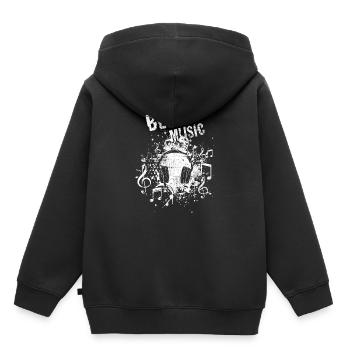 Blues - Sweat Premium à capuche enfant bio - noir - Dos - AI Model Kid Male (0cm)
