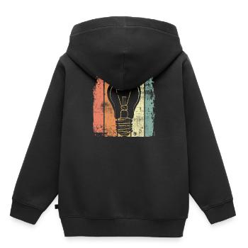 Nerd - Kinder Premium Organic Hoodie - Schwarz - Hinten - AI Model Kid Male (0cm)