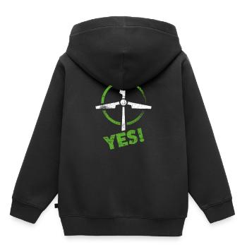 Énergie éolienne - Sweat Premium à capuche enfant bio - noir - Dos - AI Model Kid Male (0cm)