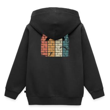 Fallschirm Gleitschirm - Kinder Premium Organic Hoodie - Schwarz - Hinten - AI Model Kid Male (0cm)
