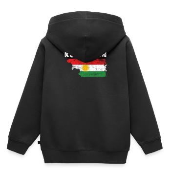Kurdistan - Sweat Premium à capuche enfant bio - noir - Dos - AI Model Kid Male (0cm)