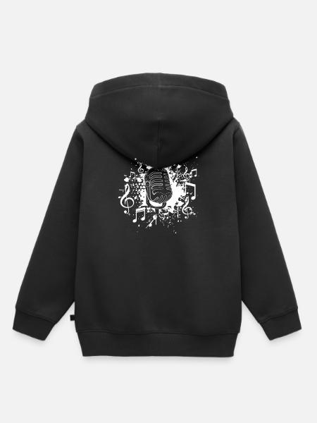 Chanter des chanteurs - Sweat Premium à capuche enfant bio - noir