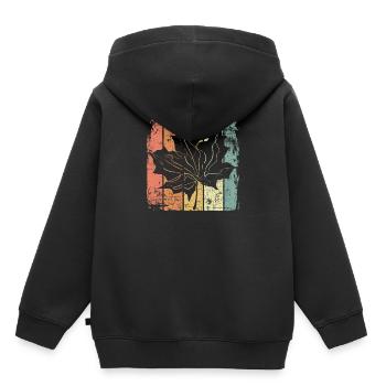 Automne - Sweat Premium à capuche enfant bio - noir - Dos - AI Model Kid Male (0cm)