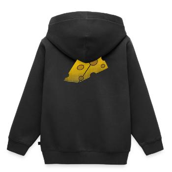 Käse - Kinder Premium Organic Hoodie - Schwarz - Hinten - AI Model Kid Male (0cm)