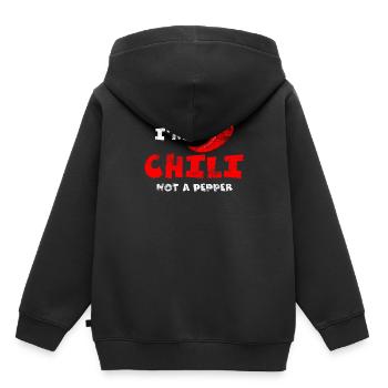 Chili - Kinder Premium Organic Hoodie - Schwarz - Hinten - AI Model Kid Male (0cm)