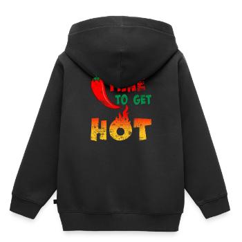 Chili Chilischote - Kinder Premium Organic Hoodie - Schwarz - Hinten - AI Model Kid Male (0cm)