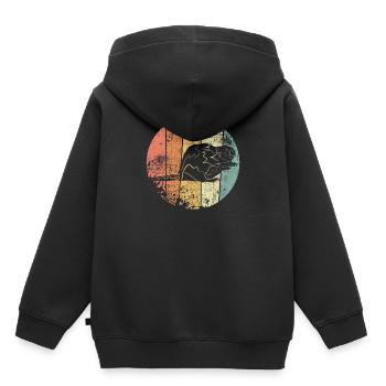 Biber - Kinder Premium Organic Hoodie - Schwarz - Hinten - AI Model Kid Male (0cm)