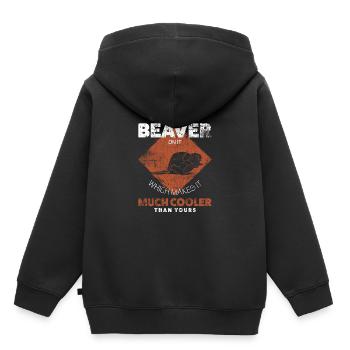 Biber - Kinder Premium Organic Hoodie - Schwarz - Hinten - AI Model Kid Male (0cm)