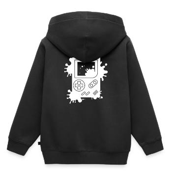 Console de jeu - Sweat Premium à capuche enfant bio - noir - Dos - AI Model Kid Male (0cm)