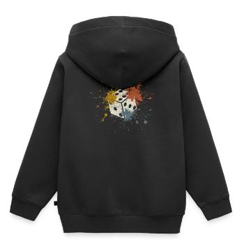 Cubes - Sweat Premium à capuche enfant bio - noir - Dos - AI Model Kid Male (0cm)