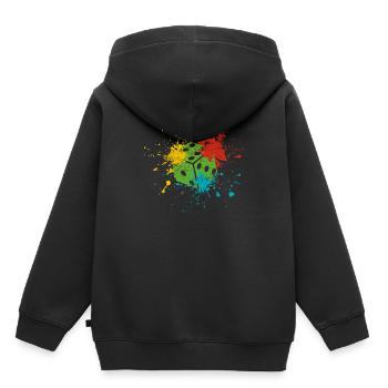 Cubes - Sweat Premium à capuche enfant bio - noir - Dos - AI Model Kid Male (0cm)