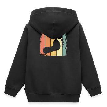 Pieds retro - Sweat Premium à capuche enfant bio - noir - Dos - AI Model Kid Male (0cm)
