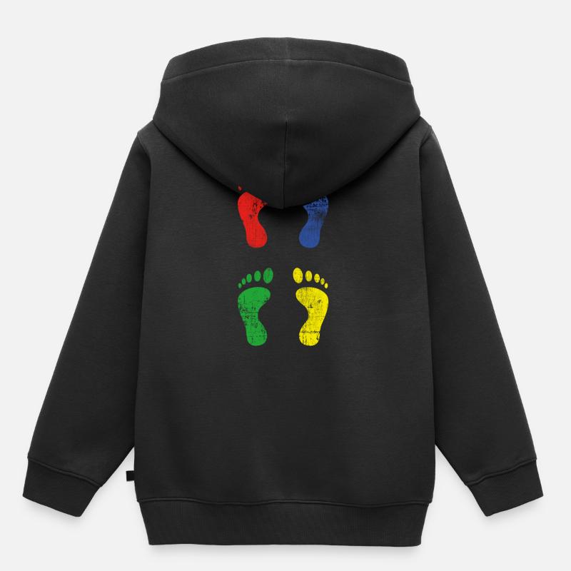Füße - Kinder Premium Organic Hoodie - Schwarz