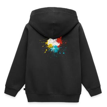 Baum - Kinder Premium Organic Hoodie - Schwarz - Hinten - AI Model Kid Male (0cm)