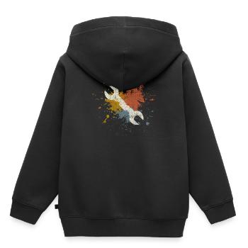 Outil - Sweat Premium à capuche enfant bio - noir - Dos - AI Model Kid Male (0cm)