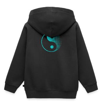 Yin Yang - Sweat Premium à capuche enfant bio - noir - Dos - AI Model Kid Male (0cm)