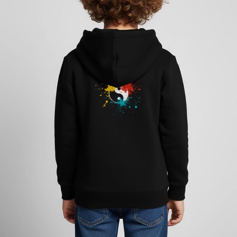 Yin Yang Sweat Premium à capuche enfant bio