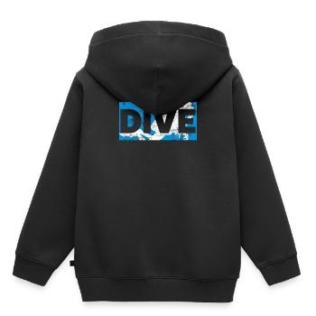 Diver - Kids Premium Organic Hoodie - black - Back - AI Model Kid Male (0cm)