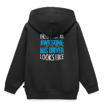 conducteur - Sweat Premium à capuche enfant bio - noir - Dos - AI Model Kid Male (0cm)