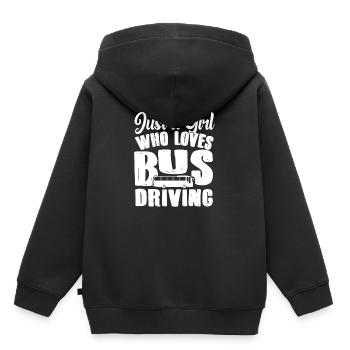 Chauffeur de bus chauffeur de bus - Sweat Premium à capuche enfant bio - noir - Dos - AI Model Kid Male (0cm)