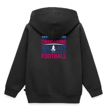 Cheerleader - Kinder Premium Organic Hoodie - Schwarz - Hinten - AI Model Kid Male (0cm)