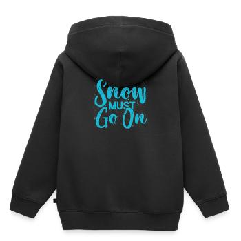 Neige d'hiver - Sweat Premium à capuche enfant bio - noir - Dos - AI Model Kid Male (0cm)