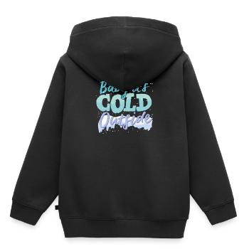 hiver - Sweat Premium à capuche enfant bio - noir - Dos - AI Model Kid Male (0cm)