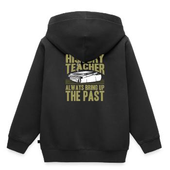 Geschichtslehrer Geschichte - Kinder Premium Organic Hoodie - Schwarz - Hinten - AI Model Kid Male (0cm)