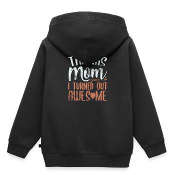 Danke Mama - Kinder Premium Organic Hoodie - Schwarz - Hinten - AI Model Kid Male (0cm)