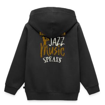jazz - Sweat Premium à capuche enfant bio - noir - Dos - AI Model Kid Male (0cm)