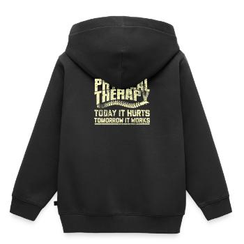 Physiotherapeut - Kinder Premium Organic Hoodie - Schwarz - Hinten - AI Model Kid Male (0cm)