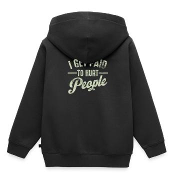 physiothérapeute - Sweat Premium à capuche enfant bio - noir - Dos - AI Model Kid Male (0cm)