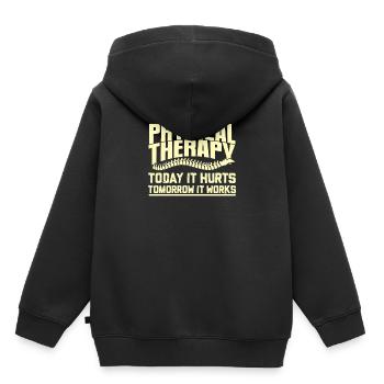 Physiotherapeut - Kinder Premium Organic Hoodie - Schwarz - Hinten - AI Model Kid Male (0cm)