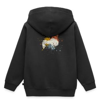 cheval - Sweat Premium à capuche enfant bio - noir - Dos - AI Model Kid Male (0cm)