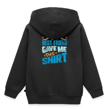 Beste Freunde - Kinder Premium Organic Hoodie - Schwarz - Hinten - AI Model Kid Male (0cm)
