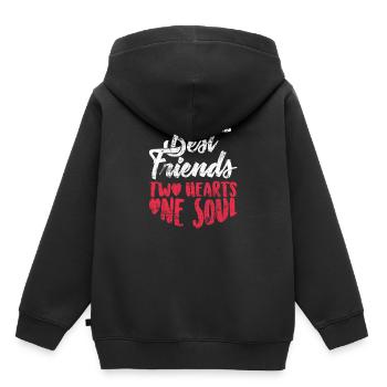 Beste Freunde - Kinder Premium Organic Hoodie - Schwarz - Hinten - AI Model Kid Male (0cm)