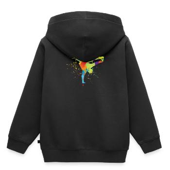 Breakdance - Sweat Premium à capuche enfant bio - noir - Dos - AI Model Kid Male (0cm)