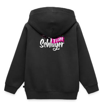 Coup d'équipe - Sweat Premium à capuche enfant bio - noir - Dos - AI Model Kid Male (0cm)